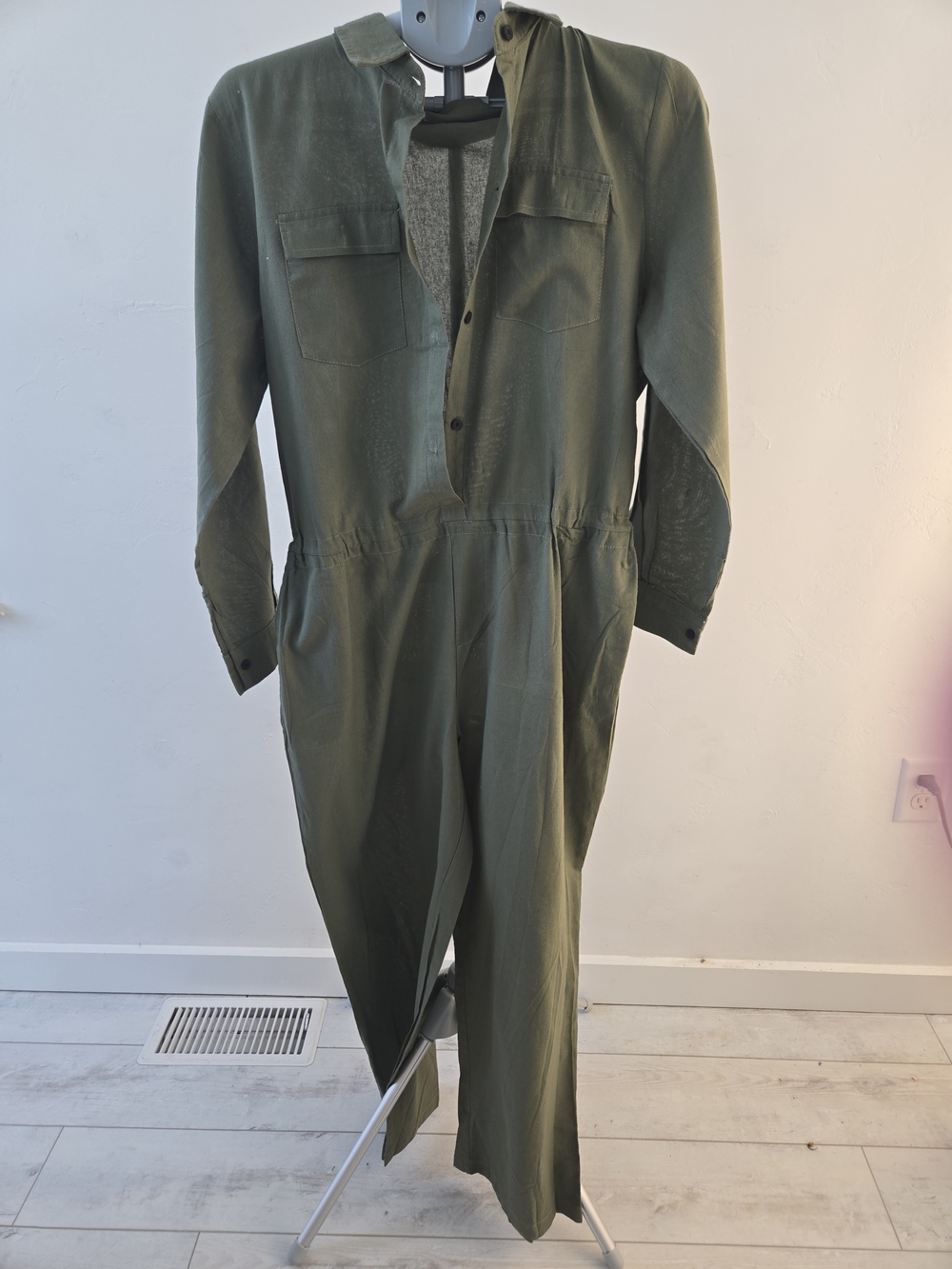 Women's Olive Green Utility Jumpsuit